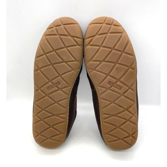 L.L. Bean Men\'s Wicked Good Brown Moosehide Moccasins Size 14 main image 3